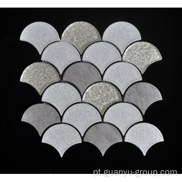 Setor cinza forma parede decoração mosaico